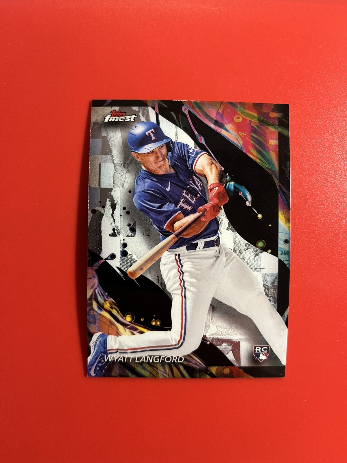 2024 Topps Finest Wyatt Langford RC Rookie Uncommon #141 Texas Rangers