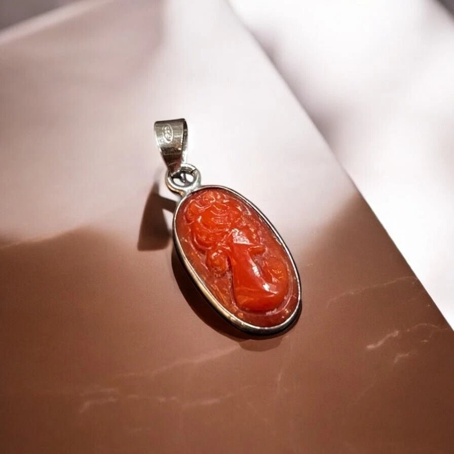 Ciondolo corallo in argento 925 - Immagine 2 di 4
