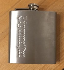 Jägermeister Flachmann Taschenflasche Edelstahl Logo geprägt SEHR GUTER ZUSTAND