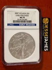 Photo of a 2007-W American Silver Eagle from an eBay listing that sold on Jan 11, 2026