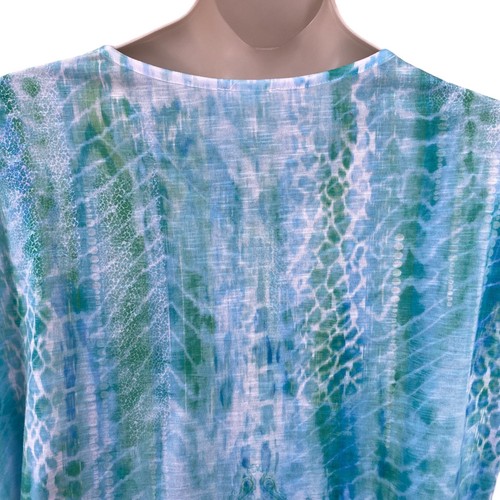 Concepts Womens Top Size XXXL 22 Short Sleeve Multicolored Paisley Scoop Neck - Picture 6 of 13