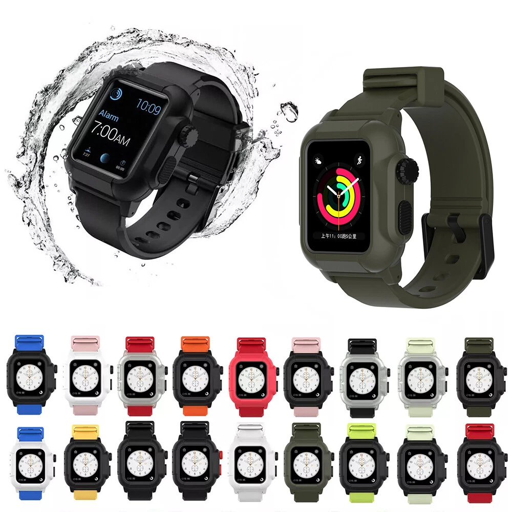 Waterproof Tactical Rugged Apple Watch Band & Case Fits Series: 4 5 6 40mm  44mm