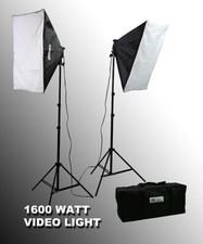 1600 Watt 2 PHOTO VIDEO STUDIO PHOTOGRAPH SOFTBOX LIGHT