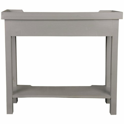 Sunset Trading Cottage Wood Console Table with 2 Drawers & Shelf in Antique Gray - Picture 4 of 4