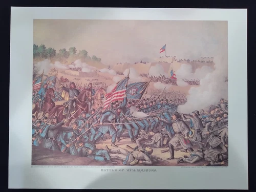1979 Kurz and Allison Civil War Print - Battle of Williamsburg