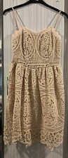 Brand New Stunning Beige Lace Dress Size M/L