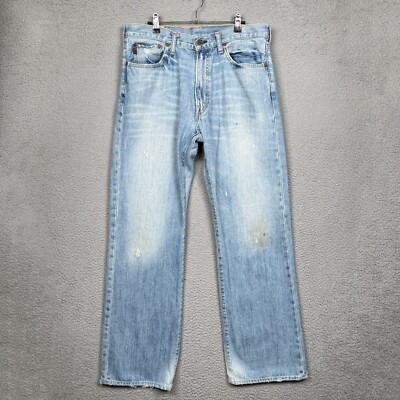 VTG Abercrombie Jeans Mens 32x34 Blue Saranac Boot Distressed Preppy Y2K RARE