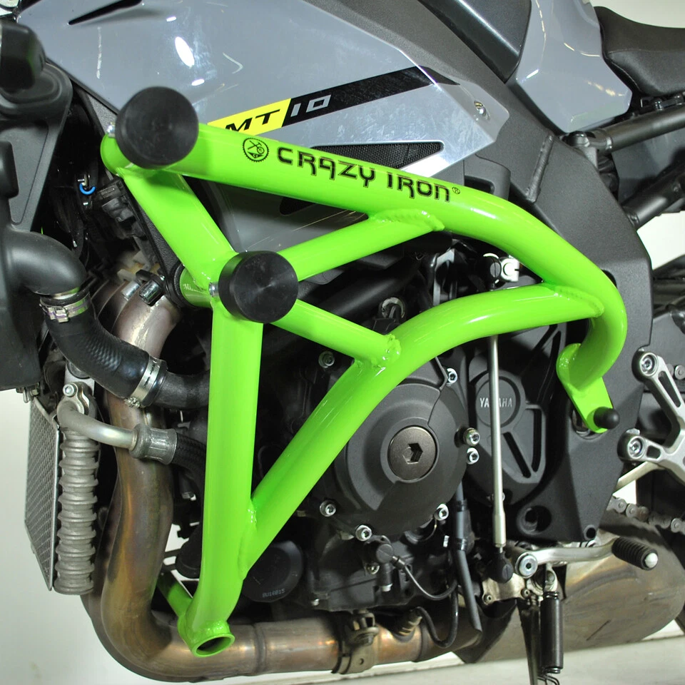 CRAZY IRON Yamaha MT-10, FZ-10 Engine Guard Cage PRO and Front Axle Peg