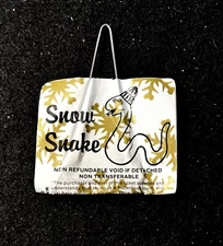 SNOW SNAKE Vintage Ski Lift Ticket Harrison MICHIGAN Resort Travel Souvenir