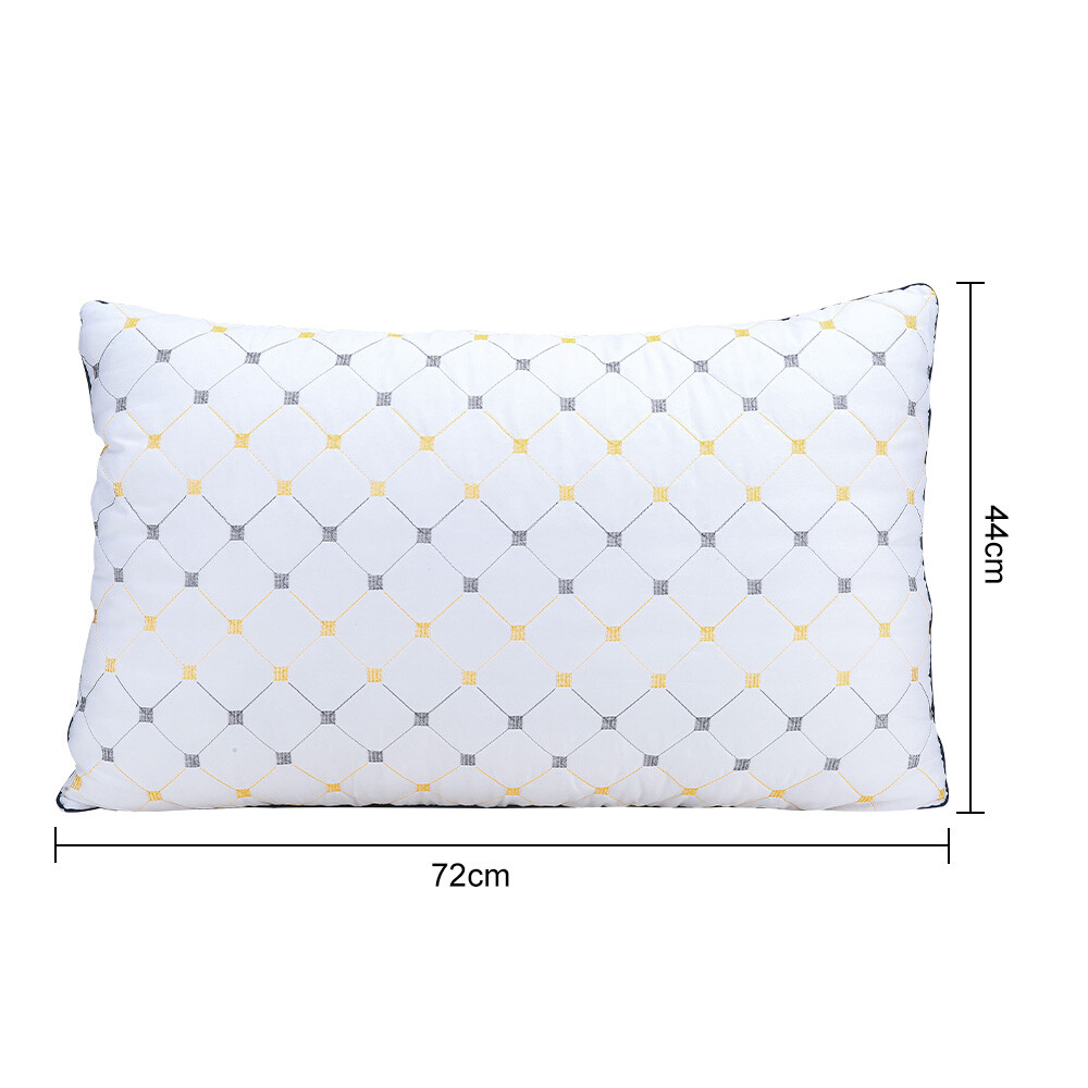 Hotel Quality Bed Pillow 2 Pack Checked Ultra Plush Home Standard