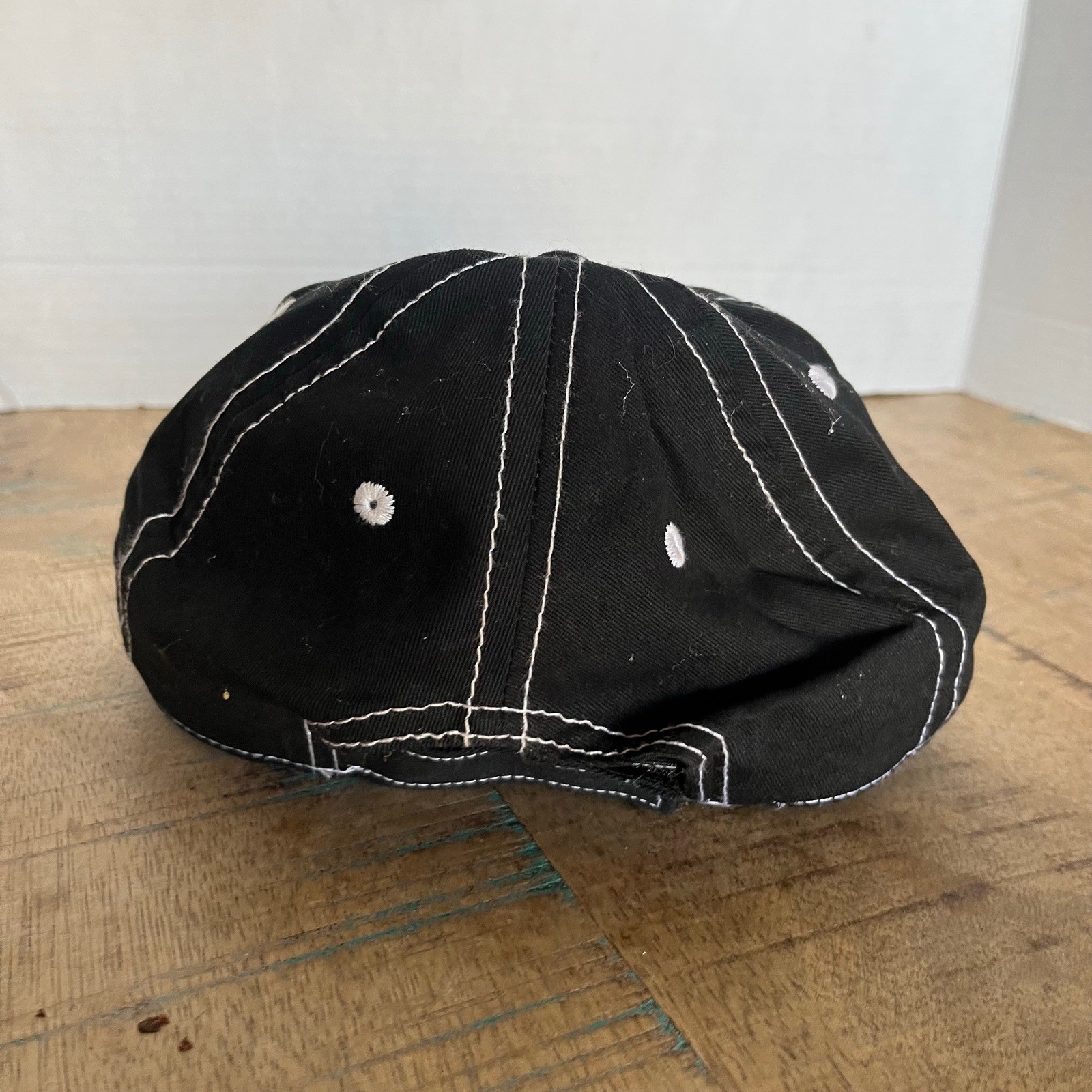 Solid Black Hat White Stiching Adjustable Adult S… - image 6