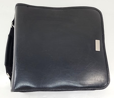 CD Projects CD/DVD 32 Page Zipper Binder Holds 256 Discs Black Faux Leather