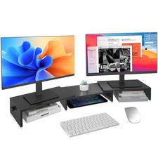 Monitor Stand Riser with Adjustable Length and Swivel Angles