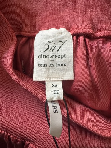 Designer Cinq a Sept Women’s Tous Les Jours Giles Satin Joggers Sour Cherry XS - Picture 7 of 12