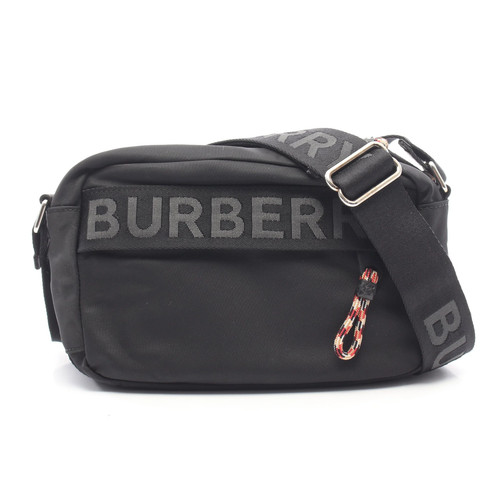 Burberry Paddy Logo Nylon Body Bag Black Used Authentic