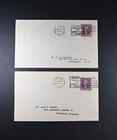 Jun 24 & Oct 12 1932 FDC USA Scott # 721, 722 Cachet VF Cover