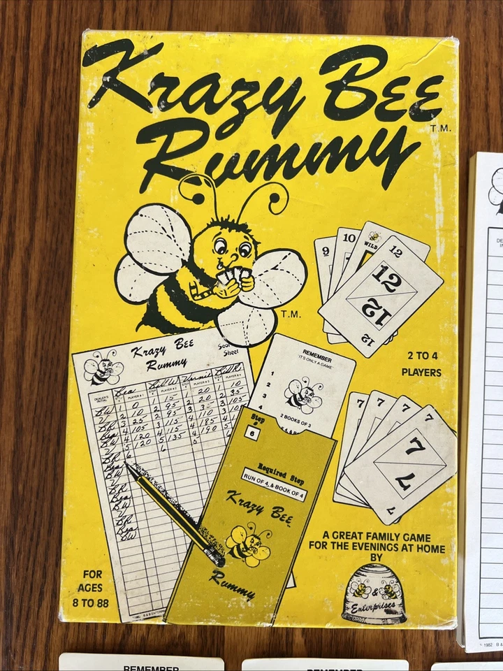 Vintage KRAZY BEE RUMMY Game Complete 1983 RARE HTF - Image 2 of 4