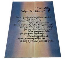 Handwritten What Is A Sister Blessing Calligraphy Frameable Art Love Family  2
