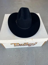 Vintage Bailey Clint Black 4X Beaver Cowboy Hat Mens 6 7/8 Felt Made USA