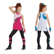 Dance Pre-Owned Costume Weissman 12394 Medium Adult Blue 2pc Hip Hop Jazz Sequin