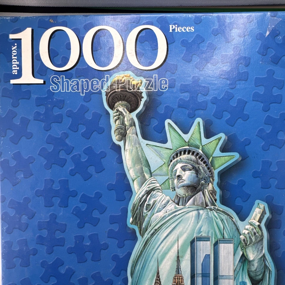 Statue of Liberty Shaped Puzzle FX Schmid 1000 Piece Twin Towers Empire NY - Image 2 of 4