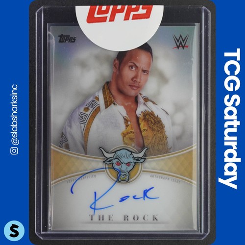 2025 TOPPS ROYALTY WWE #RRA-9 DWAYNE JOHNSON THE ROCK RETROSPECTIVE AUTO