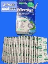 Efferdent Anti-Bacterial Dental Cleanser Minty Fresh Clean Total 377 Tablets 3pk