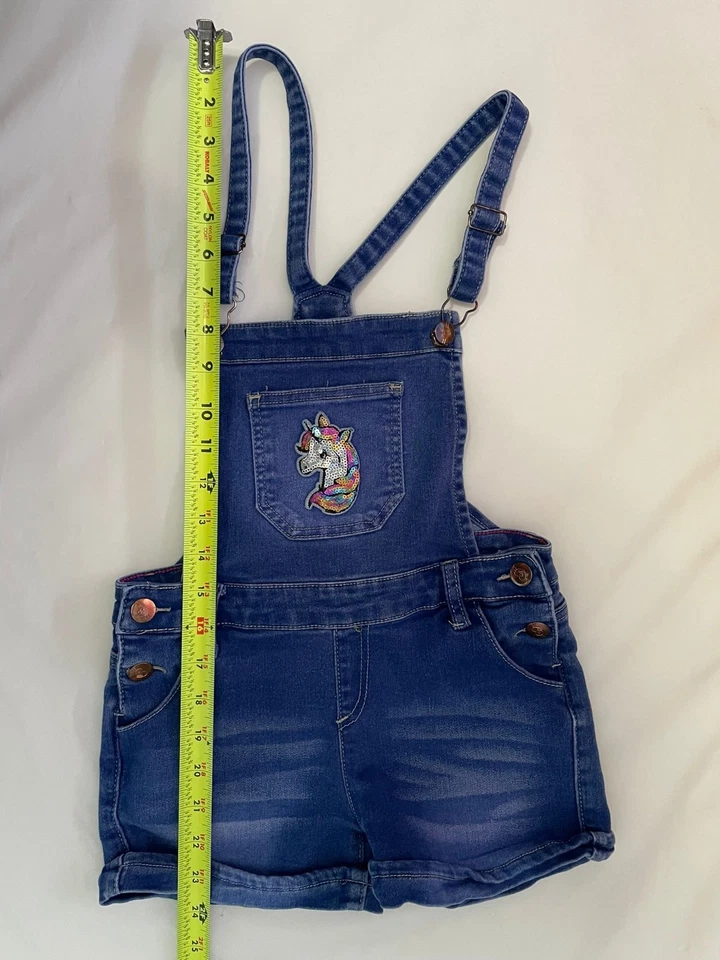 Enterizo De Mezclilla Para Niña Joven. Color Azul - Imagem 3 de 4