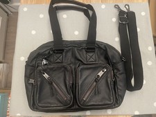 Kipling Black Leather Defea Crossbody Handbag. Excellent Condition In Duffle Bag