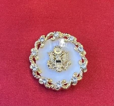 Gift Boxed First Lady Melania Trump Ann Hand Mother of Pearl  Pin/Brooch- FLOTUS