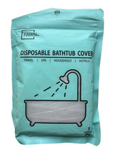 FAWN Disposable Bathtub Cover Liner for Travel Hotel Spa - 47" x 102" - 1 Count