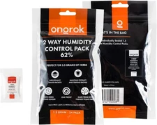 ONGROK 2 Way Humidity 1.5 Gram - for up to 1/8 Ounce | 24 pack, Orange 