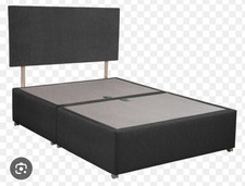 Brand New 4ft6 Double Divan Bed Base – Dark Grey – Split Base  – Brand new.