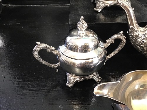 Stunning Vintage Oneida Silver Plated Ornate 4 Piece Tea Service Set - Picture 4 of 7