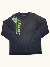 Thor Racing Long Sleeve T-Shirt Mens XL Black Green Motocross Graphic USA Made