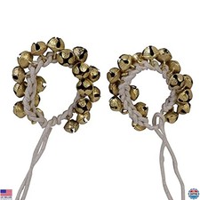 Kathak Ghungroo Pair 16 No. Big Bells Cotton Cord Anklet Musical Dance Accessory