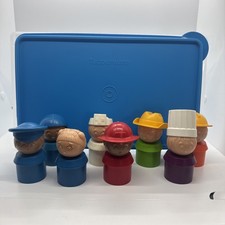 Vintage Lot Set of 8 Tupperware Tuppertoys People Kids 1980's  Container