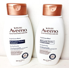 Aveeno Haircare Refresh  Thicken Shampoo  Conditioner 12 oz Fresh Greens Blend
