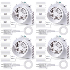 4 Pcs Air Blower for Inflatables, 12V/1.0A Inflatable Blower Motor, White