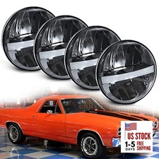 5 3/4'' 5.75 Inch LED Headlight Round 4pcs Reflector Hi/Lo Beam With DRL