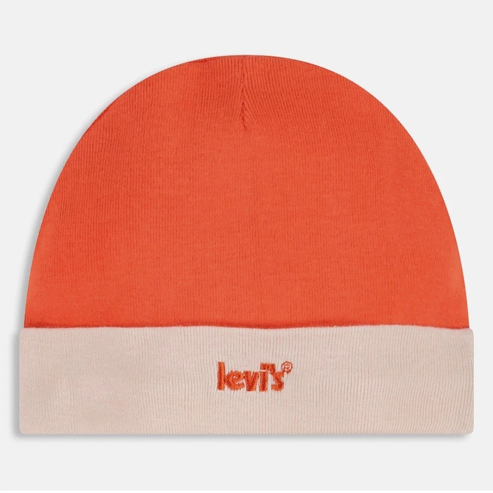 Completo 3 Pezzi Nascita Levi's 6-12 Mesi ArancioCorallo 68/80cm Bambina Neonata - Immagine 4 di 4