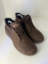 Stivaletti da passeggio casual Skechers in pelle memory foam scarpe da ginnastica UK 7