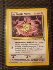 Team Rocket's Meowth 18 WoTC black star Promo LP/NM Pokemon Card