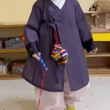 Children  s Purple Seolbim Hanbok for Boys 4-5 Years Old