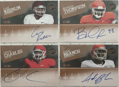 2012 Press Pass-Signings Bronze /25 + /99 (AU, RC) 4 Card Lot-See Description