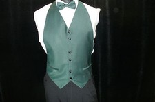 Rainbow Formal Vest Backless - Hunter Green V556