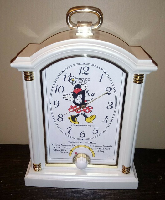 SEIKO Vintage 1990's Mantle Piece Minnie Mouse Musical Clock Disney