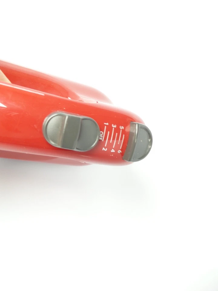 KitchenAid KHM614ER 6 velocidades batidora de mano plástico acero inoxidable ROJO Foto 3 de 4