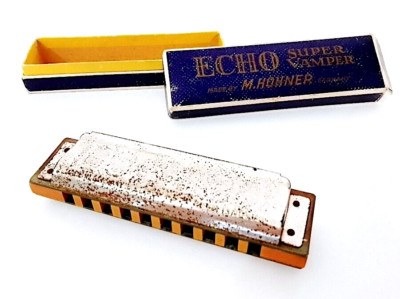 ECHO Super Vamper 60s M. Hohner Germany Vintage Harmonic Boxed Loose