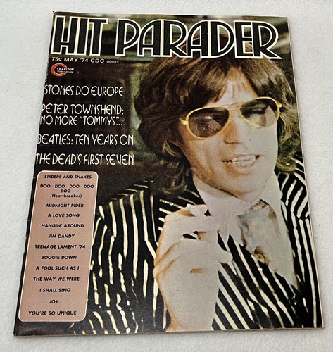 Hit Parader May 1974 Mick Jagger No 118 The Stones In Europe